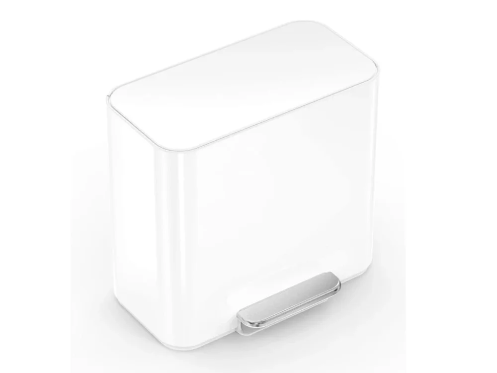 Simplehuman Simplehuman pedálový odpadkový koš na tříděný odpad DUAL MINI 15 L bílá ocel CW2122 Nízká Cena