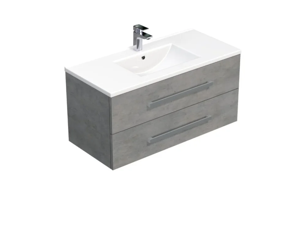 SAT Koupelnová skříňka s umyvadlem Naturel Cube Way 100x53x46 cm beton mat CUBE461002BEMOD Finální Výprodej