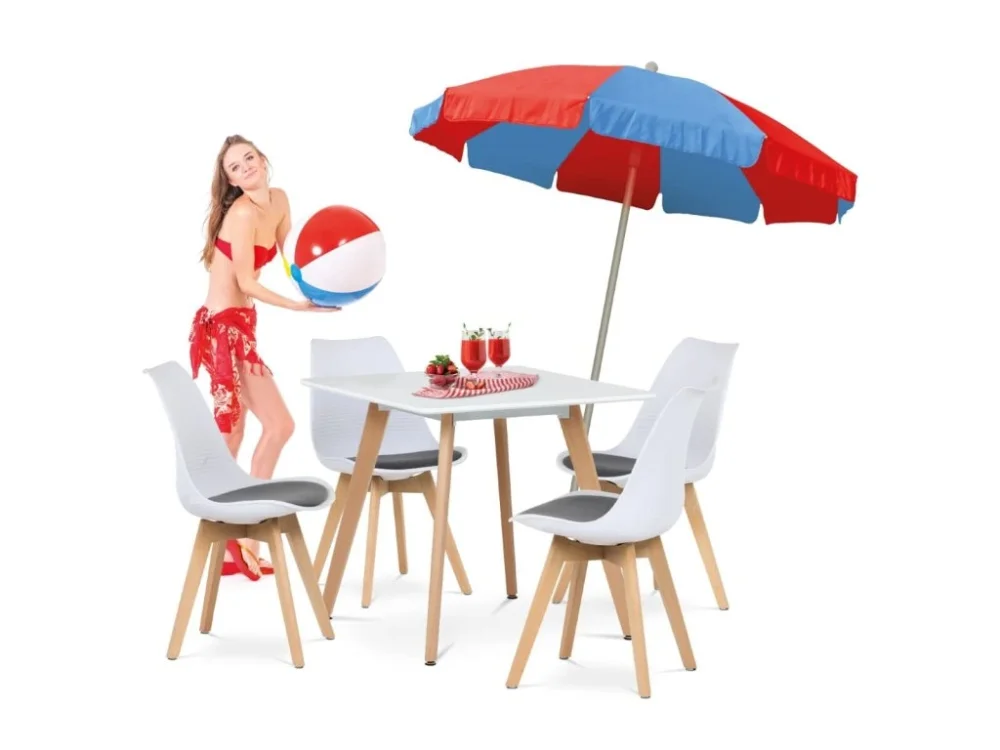 Must-Have Autronic Jídelní set Autronic 80x80 cm bílá mat 10953