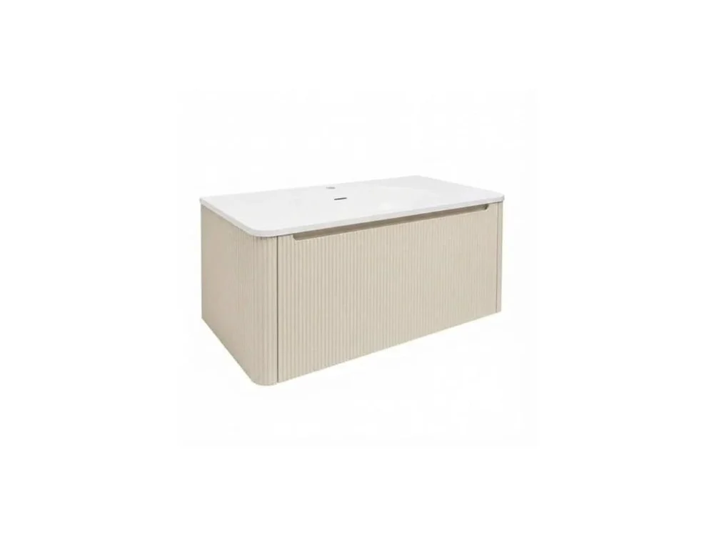Naturel Koupelnová skříňka s umyvadlem Naturel Austen 99x47,5x45 cm clear brown mat AUSTEN100CB Ověřený