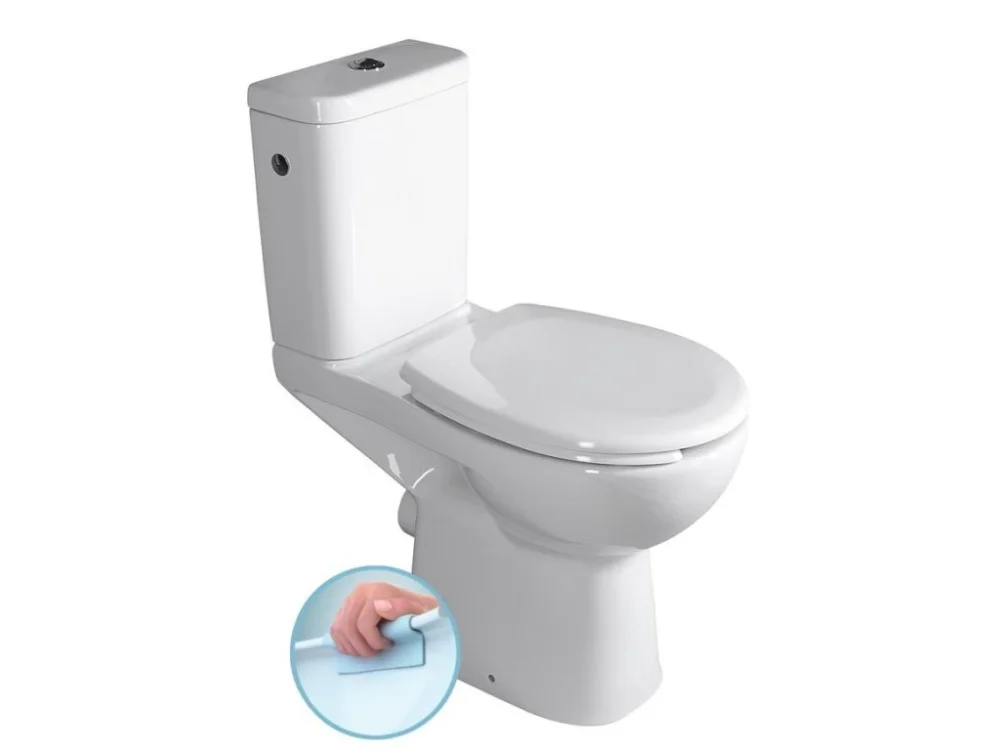 Rychlé Dodání Sapho HANDICAP WC kombi zvýšený sedák, Rimless, zadní odpad, bílá K11-0221