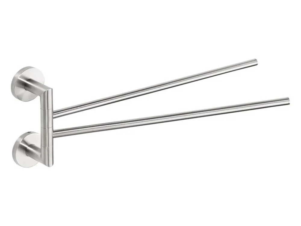 Cenová Bomba Sapho X-STEEL dvojitý držák ručníků otočný 370mm, nerez mat XS405