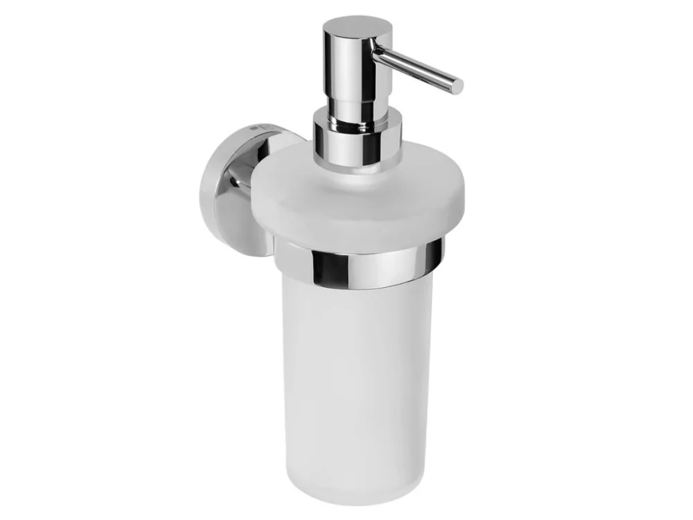 Sapho X-ROUND dávkovač mýdla 230ml, mléčné sklo, chrom XR101 Nejlepší Volba