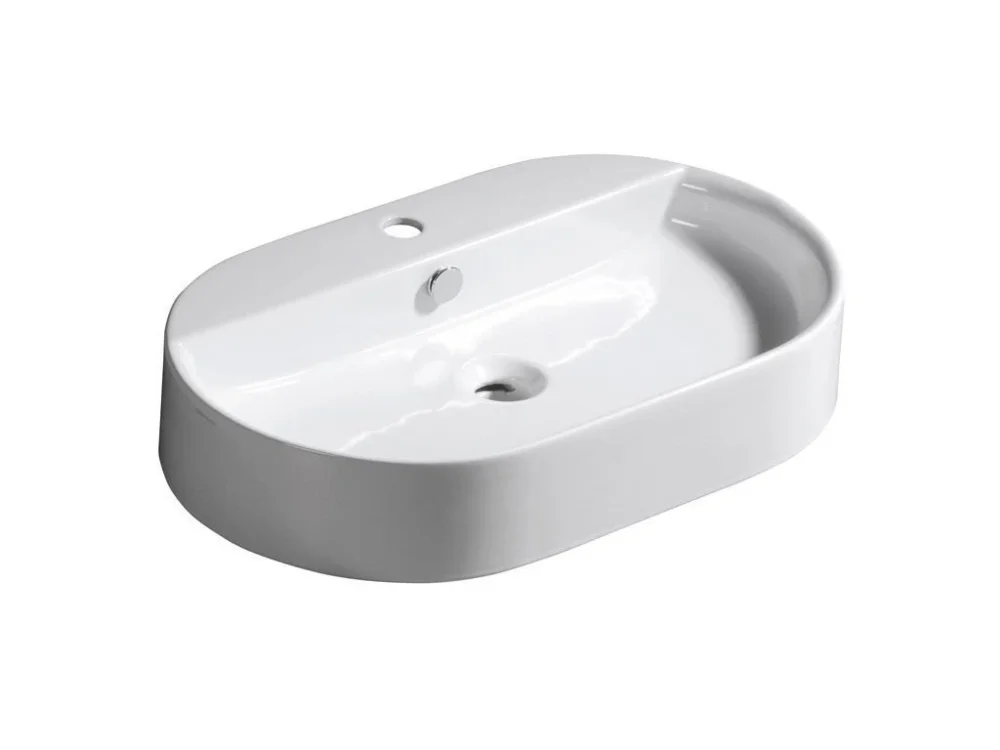 Kerasan RING keramické umyvadlo na desku 65x40cm, bílá 028501 Vysoce Kvalitní