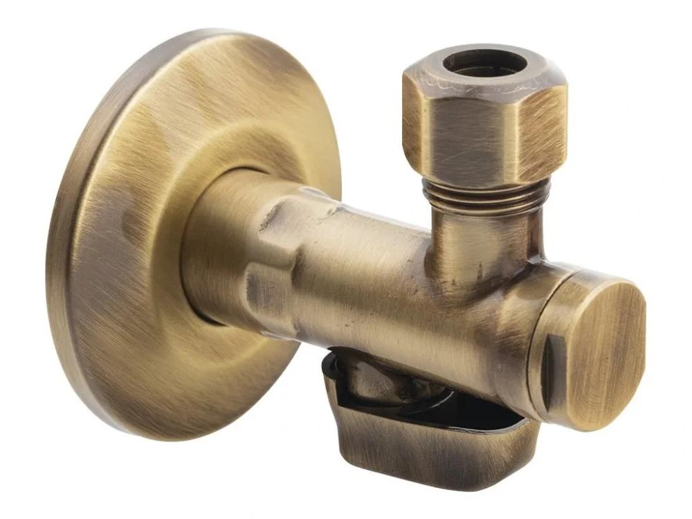 Rychlé Dodání Sapho Rohový ventil s matkou, 1/2"x 3/8", bronz 2020BRO