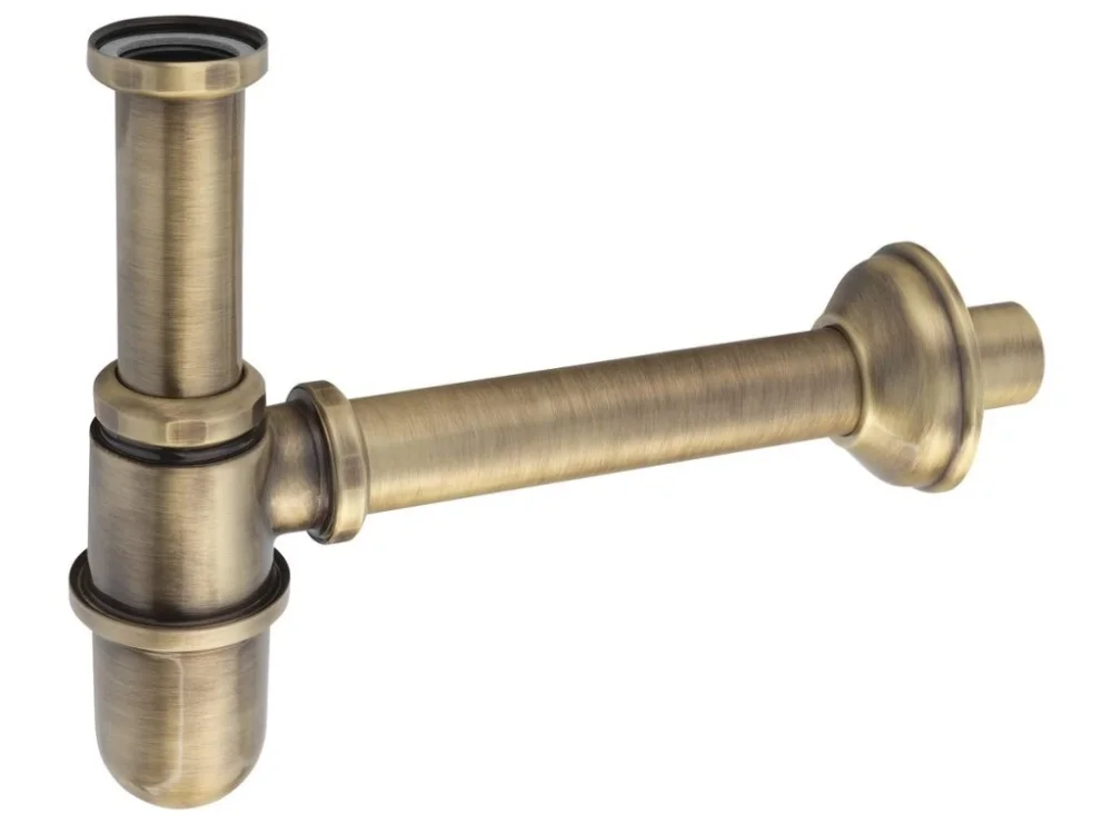 Sapho RETRO umyvadlový sifon 5/4", odpad 32 mm, bronz 9596 Nízká Cena