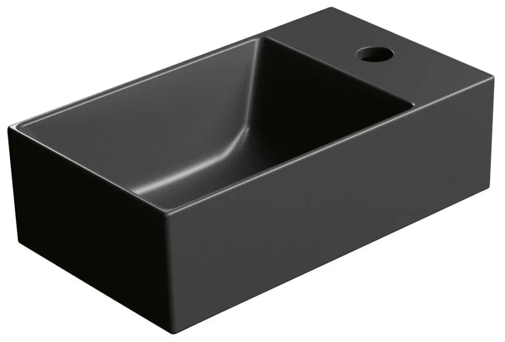 Gsi Kube X Keramické Umývátko 40x23cm, Pravé/levé, černá Mat Zlevněný