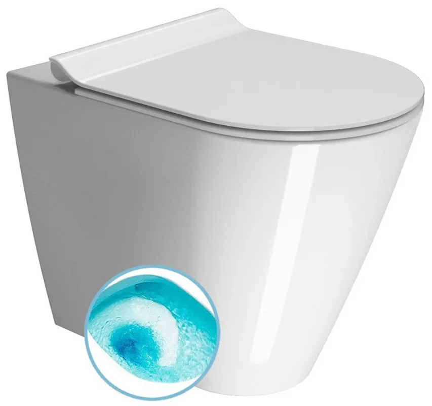 Originální Gsi Kube X Wc Mísa Stojící, Swirlflush, 36x55cm, Spodní/zadní Odpad, Bílá Extraglaze