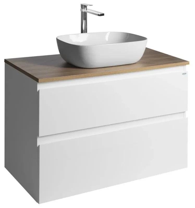 Aqualine Altair Skříňka S Deskou 87,5 Cm, Bílá/dub Emporio Akční Nabídka