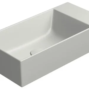 Zlevněný Gsi Kube X Keramické Umývátko 50x25cm, Broušená Spodní Hrana, Bez Otvoru, Pravé/levé, Cenere Mat