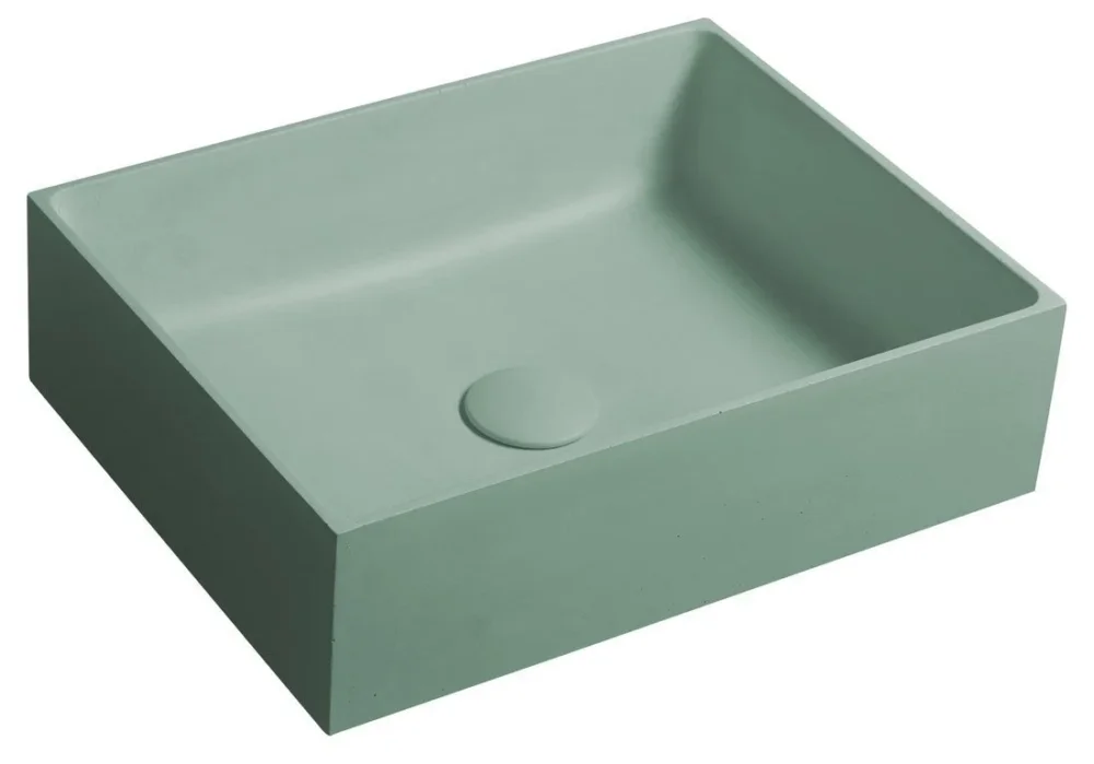 Sapho Formigo Betonové Umyvadlo Na Desku, 47,5x36,5cm, Zelená Mat Novinka