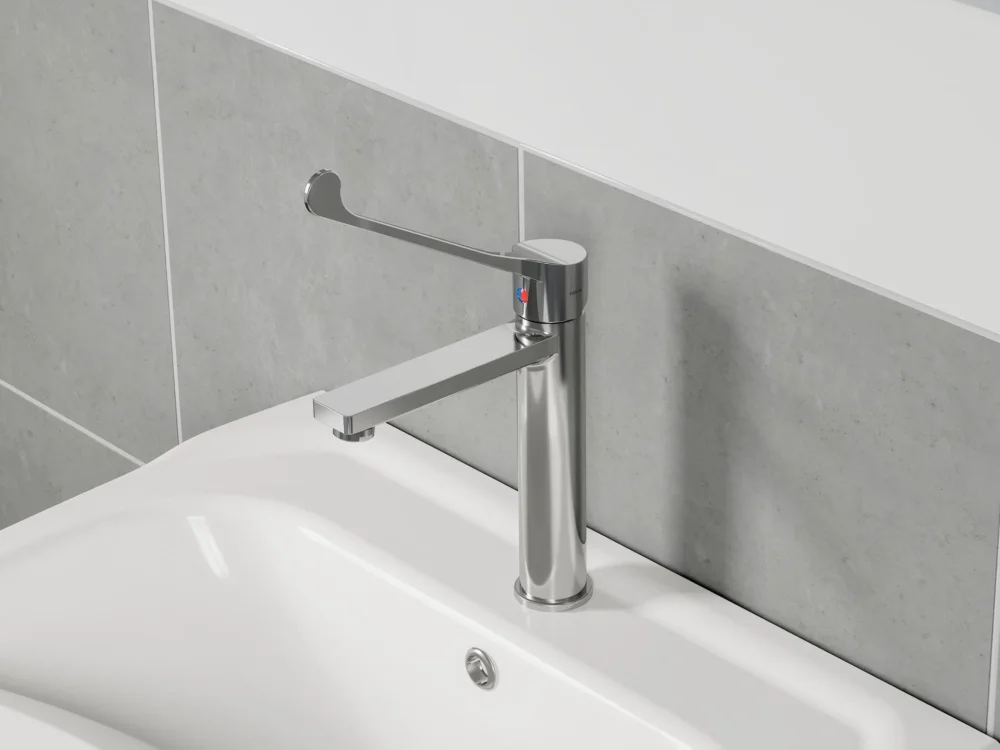Umyvadlová stojánková baterie Safe - SF 014.00CR Umyvadlová stojánková baterie 230 mm, bez výpusti, chrom X070620 Akční Nabídka