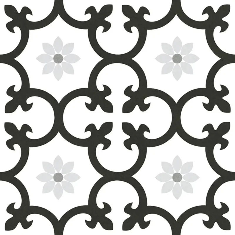 Akce Retro dlažba Codicer Dalia Black 25x25