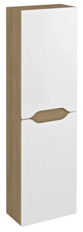 Finální Výprodej Sapho Wave Skříňka Vysoká 40x140x20cm, Levá/pravá, Bílá/dub Cuneo