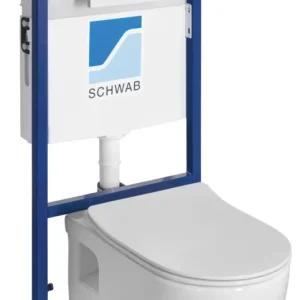 Akční Cena Sapho Brilla Závěsné Wc Rimless Bílá S Podomítkovou Nádržkou A Tlačítkem Schwab, Bílá