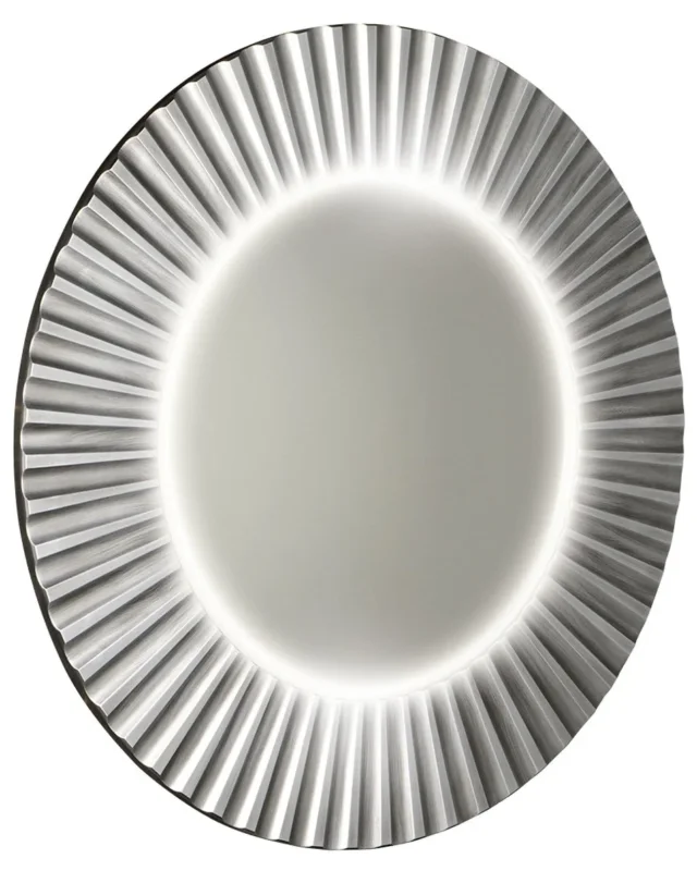Oblíbený Sapho Pride Strip Kulaté Zrcadlo S Led Osvětlením V Rámu ø 75cm, Stříbrná