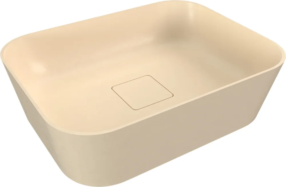 Polysan Banera Square Umyvadlo Na Desku, Litý Mramor, 50x36cm, Béžová Mat Nízká Cena