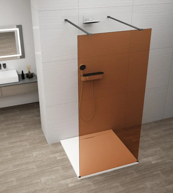 Oblíbený Polysan Esca Black Matt Jednodílná Sprchová Zástěna Do Prostoru, Sklo Marron, 1100 Mm