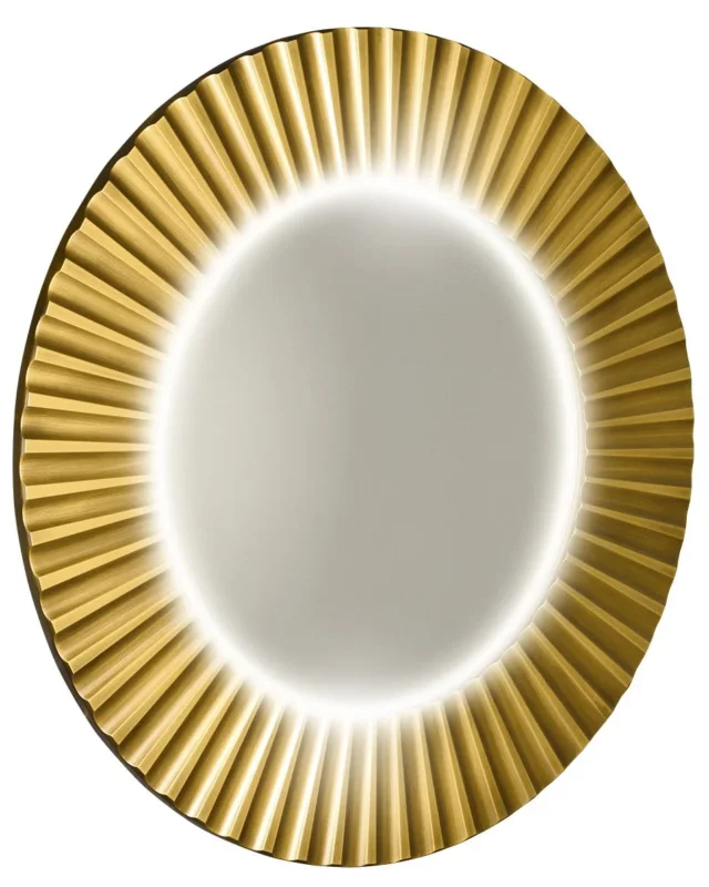 Bezpečná Platba Sapho Pride Strip Kulaté Zrcadlo S Led Osvětlením V Rámu ø 90cm, Zlato