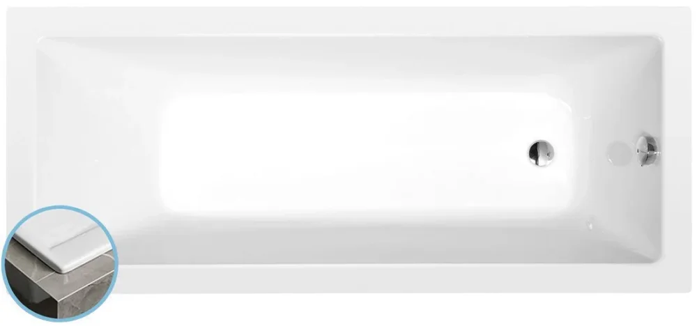 Koupit Online Polysan Noemi Slim Obdélníková Vana 170x70x39cm, Bílá