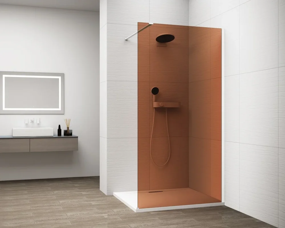 Polysan Esca White Matt Jednodílná Sprchová Zástěna K Instalaci Ke Stěně, Sklo Marron, 1300 Mm Zlevněný
