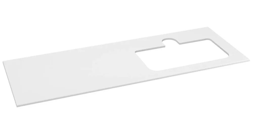 Levný Sapho Brahea Deska Rockstone S Otvorem 141x51,5cm (70+70cm), Pravá, Bílá Mat