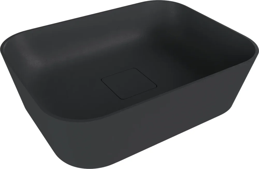 Polysan Banera Square Umyvadlo Na Desku, Litý Mramor, 50x36cm, Antracit Mat Nízká Cena
