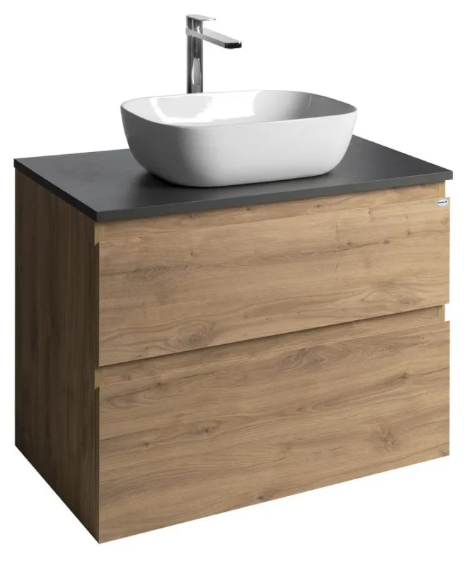 Vysoce Kvalitní Aqualine Altair Skříňka S Deskou 78,5 Cm, Dub Emporio/antracit Břidlice