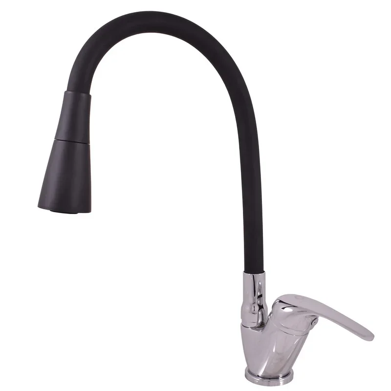 Kup Teď SÁZAVA - Dřezová baterie s flexibilním ramínkem chrom/černá 1/2" SA006.5/13 SA006.5/13
