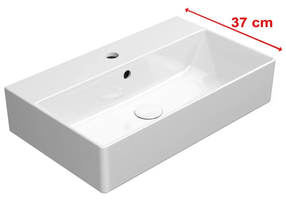 Akční Cena Gsi Kube X Keramické Umyvadlo 60x37cm, Broušená Spodní Hrana, Bílá Extraglaze