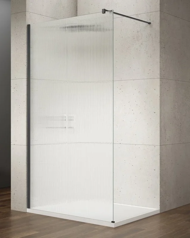 Koupit Online Gelco Vario Black Jednodílná Sprchová Zástěna K Instalaci Ke Stěně, Sklo Nordic, 1200 Mm