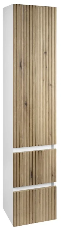 Vrácení Zdarma Aqualine Paneda Strip Skříňka Vysoká 35x165x31cm, Levá/pravá, Dub Emporio