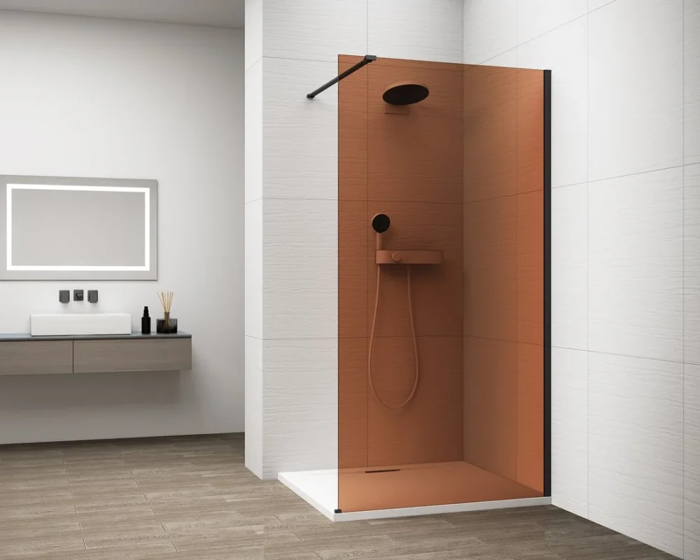 Objednat Nyní Polysan Esca Black Matt Jednodílná Sprchová Zástěna K Instalaci Ke Stěně, Sklo Marron, 1200 Mm