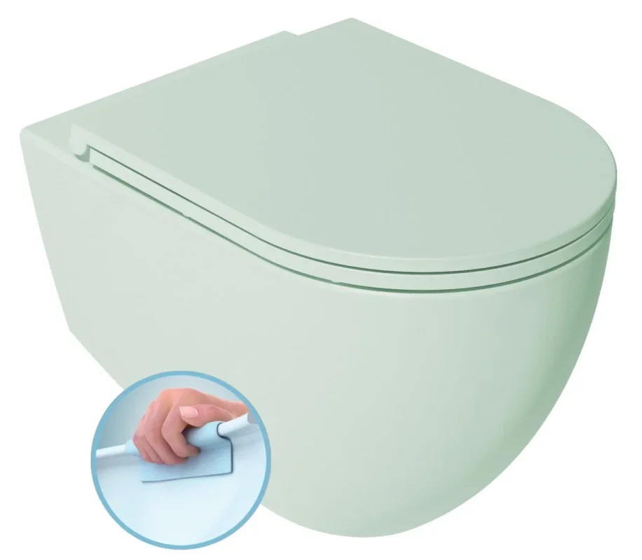 Nejprodávanější Isvea Infinity Závěsná Wc Mísa, Rimless, 36,5x53cm, Zelená Mint