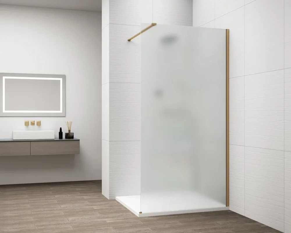 Odeslání Ihned Polysan Esca Gold Matt Jednodílná Sprchová Zástěna K Instalaci Ke Stěně, Matné Sklo, 1200 Mm