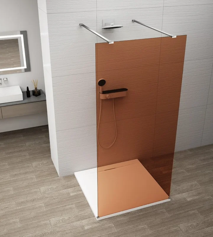 Polysan Esca Chrome Jednodílná Sprchová Zástěna Do Prostoru, Sklo Marron, 1000 Mm Nakupujte Hned