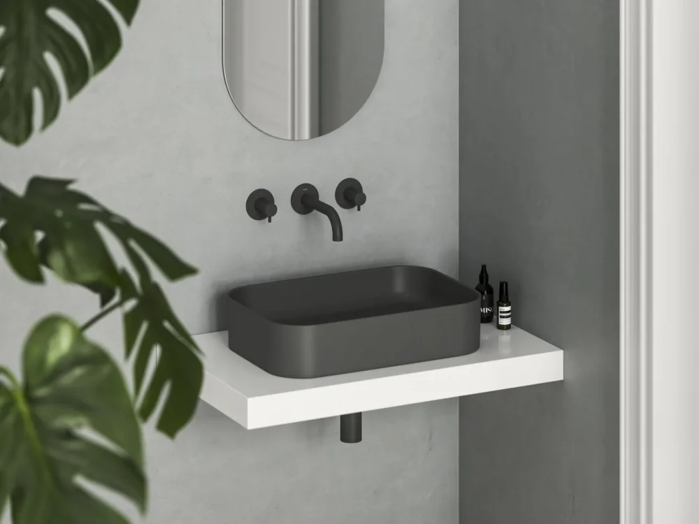 Umyvadlo Ceramic Slim R - Umyvadlo Ceramic Slim R 55, bez otvoru pro baterii, bez přepadu, antracit XJX03155003 Odeslání Ihned