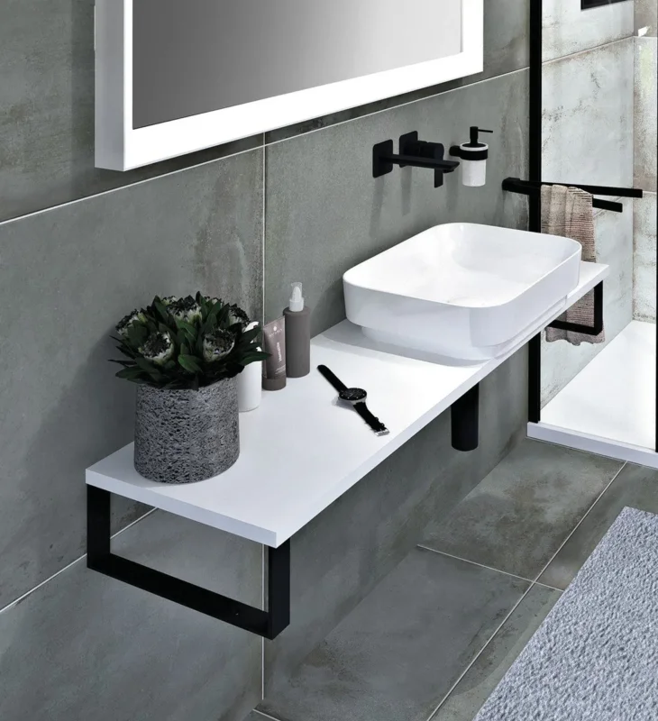 Nejprodávanější Sapho Plato Deska Rockstone 1600x24x360mm, Bílá Mat