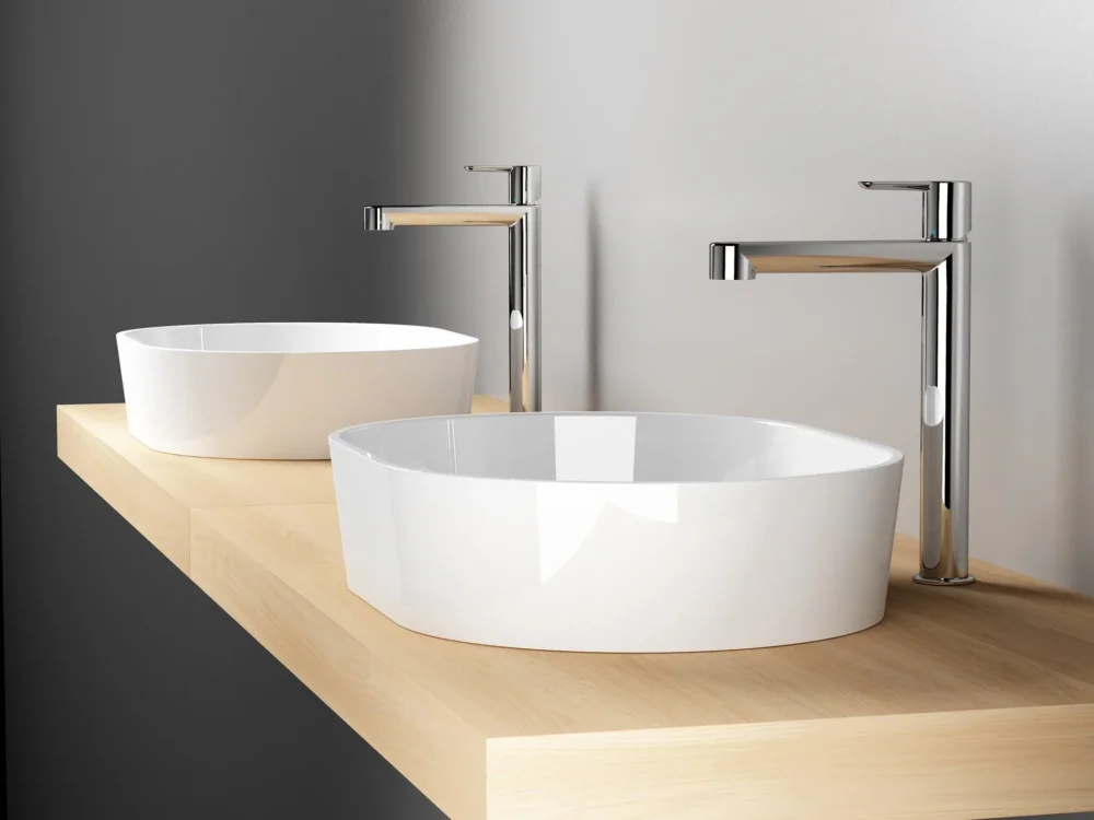 Nová Kolekce Umyvadlová stojánková baterie Puri PU 015.00 - PU 015.00CR Umyvadlová stojánková baterie 322 mm bez výpusti, chrom X070114