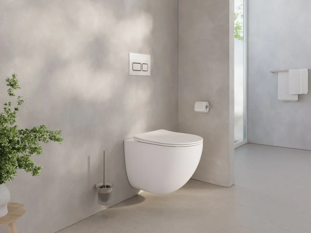 WC Chrome AquaSpin set, včetně sedátka SoftClose - WC Chrome AquaSpin set, závěsný, bílá X03121 Výprodej