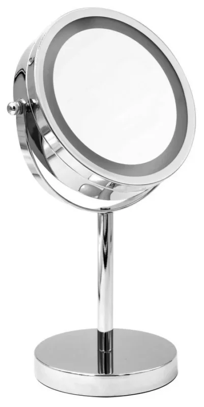Ridder Daisy Kosmetické Zrcátko Na Postavení Led, ø 150mm, Oboustranné, Chrom Pouze Dnes