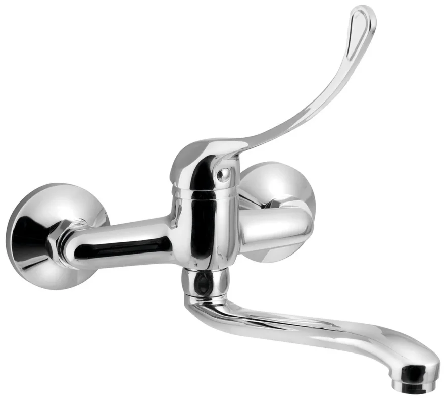 Sezónní Sleva Aqualine 35 Nástěnná Baterie, Lékařská Páka, Ramínko Ploché Zvýšené, 220mm, Chrom