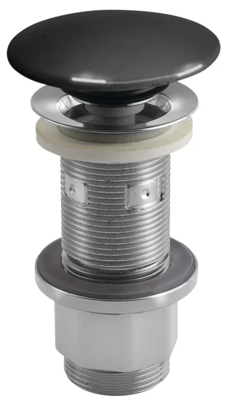 Top Prodej Sapho Umyvadlová Výpust 5/4“, Click-clack, Betonová Zátka, 10-80mm, Antracit Pololesk