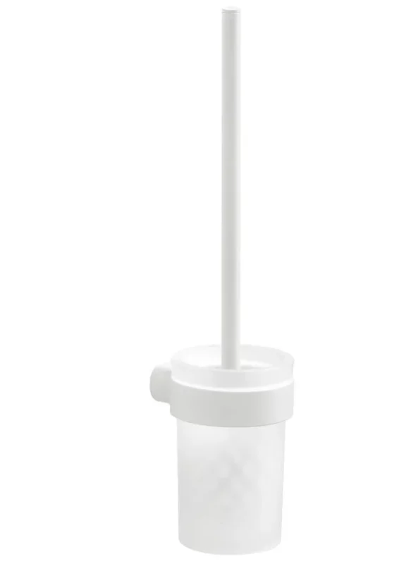Ověřený Gedy Pirenei Wc štětka Závěsná, Mléčné Sklo, Bílá Mat