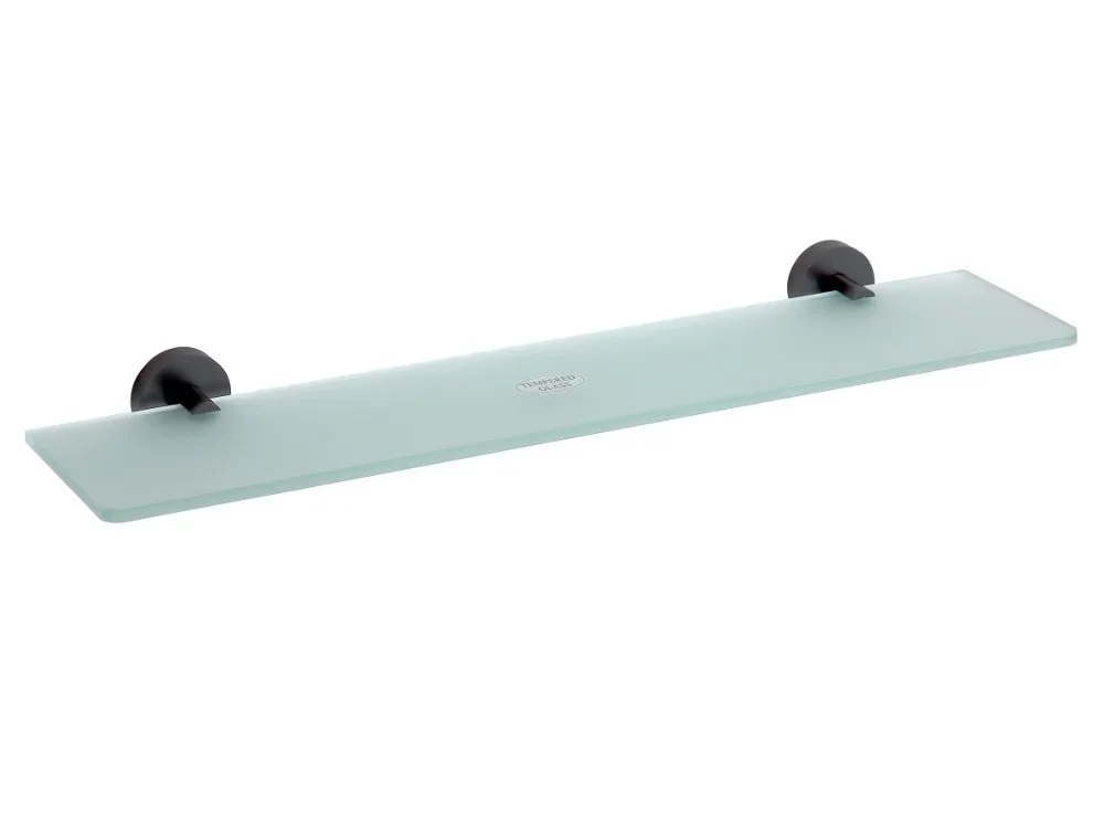 Horká Nabídka Sapho X-round Black Skleněná Polička, 600mm, černá Mat