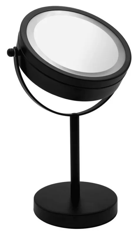 Oblíbený Ridder Daisy Kosmetické Zrcátko Na Postavení Led, ø 150 Mm, Oboustranné, černá