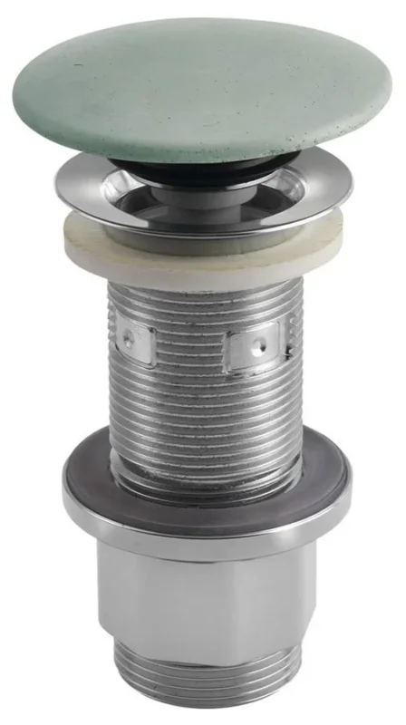 Nakupujte Hned Sapho Umyvadlová Výpust 5/4“, Click-clack, Betonová Zátka, 10-80mm, Zelená Mat