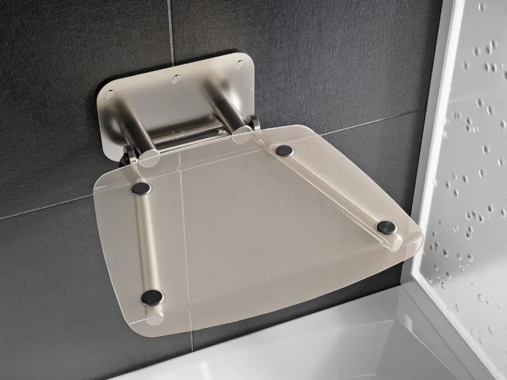 Sprchové sedátko Ovo B II - Sedátko Ovo B II, clear/nerez B8F0000051 Ihned K Objednání