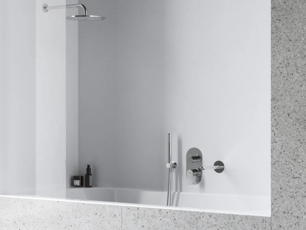 Podomítková baterie Eleganta EL 068.00, s přepínačem, pro R-box - EL 068.00CR.O3.RB07F Podomítková baterie 3-cestná bez tělesa, chrom X070217 Hit Sezóny