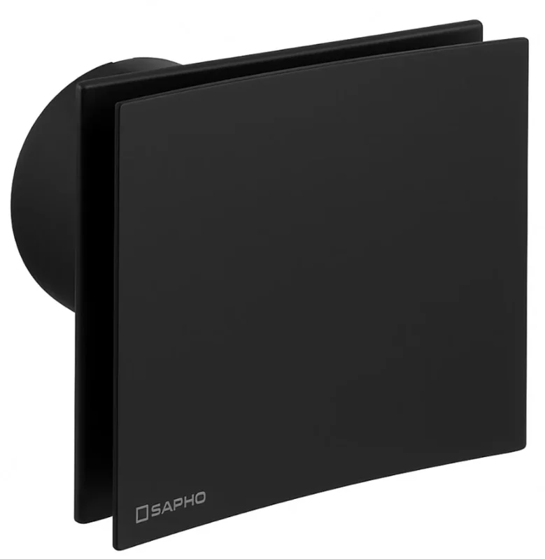 Vrácení Zdarma Sapho Eira Koupelnový Ventilátor Axiální, 15w, Potrubí 100mm, černá
